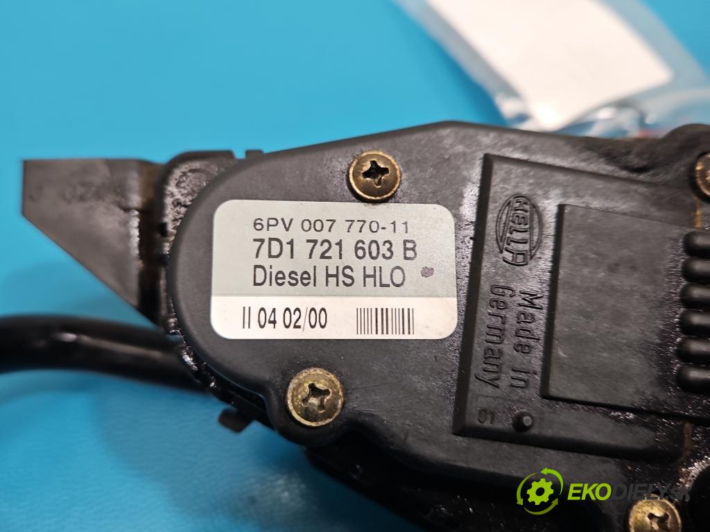 Vw Transporter T4 1990-2003 2.5 tdi 88 HP manual 65 kW 2461 cm3 5- pedal plyn potenciometr: 7D1721603B