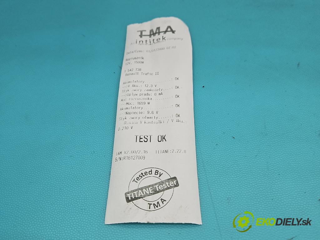 Renault Trafic II 2001-2014 2.0 dci 114 HP manual 84 kW 1995 cm3 5- štartér (Štartér)