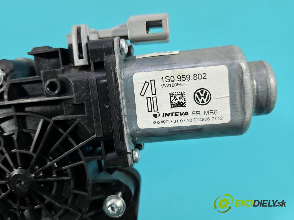 Vw Up 1.0 MPI 60 HP manual 44 kW 999 cm3 3- mechanizmus okna predné ľavý 1S0959802