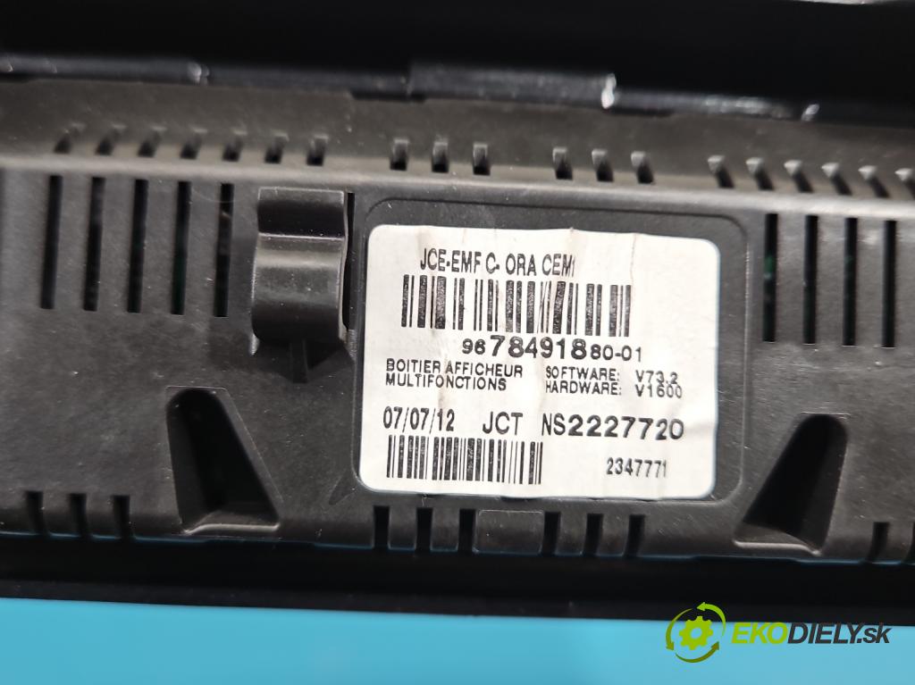 Peugeot 5008 I 2009-2017 1.6 hdi 111KM manual 82 kW 1560 cm3 5- Zobrazit: 9678491880 (Prístrojová doska)
