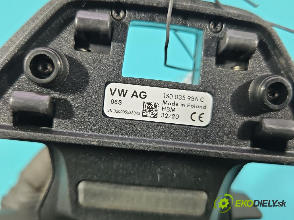 Vw Up 1.0 MPI 60 HP manual 44 kW 999 cm3 3- Rukojeť: ostatné 1S0035936C