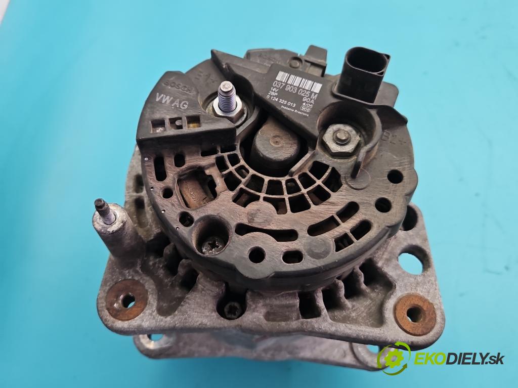 Seat Ibiza III 6L 2002-2008 1.4 16V 75 HP manual 55 kW 1390 cm3 5- Alternator 037903025M (Alternátor)