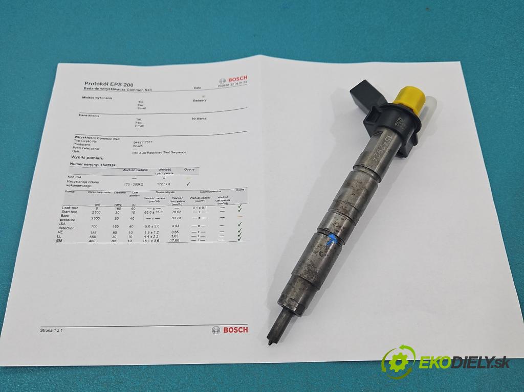 Bmw X6 E71 2007–2014 3.0d 306KM automatic 225 kW 2993 cm3 5- vstrek 0445117017 (Vstrekovač paliva)