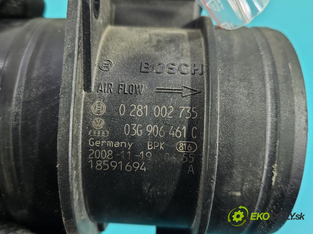 Vw Passat CC 2008-2016 2.0 tdi 170 HP manual 125 kW 1968 cm3 4- průtokoměr: 0281002735 (Váha vzduchu)