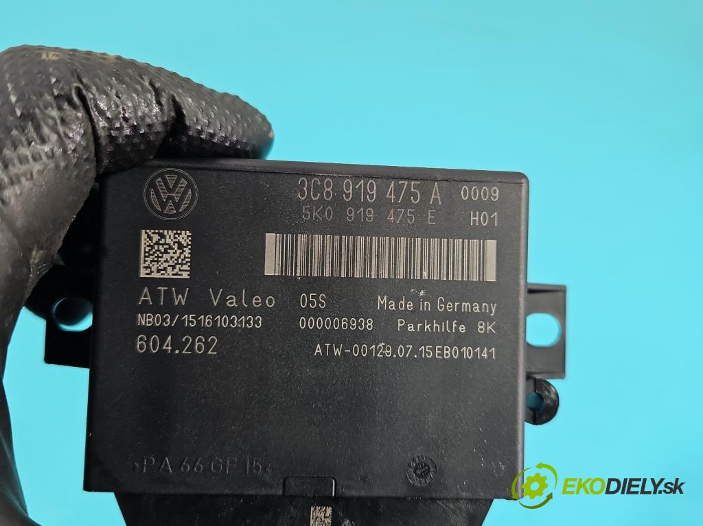 Vw Passat CC 2008-2016 2.0 tdi 170 HP manual 125 kW 1968 cm3 4- riadiaca jednotka parkovaní: 5K0919475E