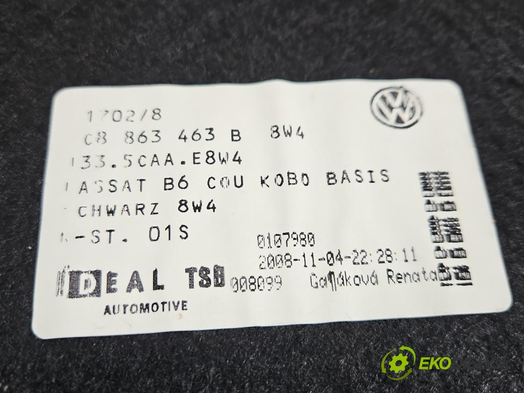 Vw Passat CC 2008-2016 2.0 tdi 170 HP manual 125 kW 1968 cm3 4- koberec do auta kufra: C8863463B