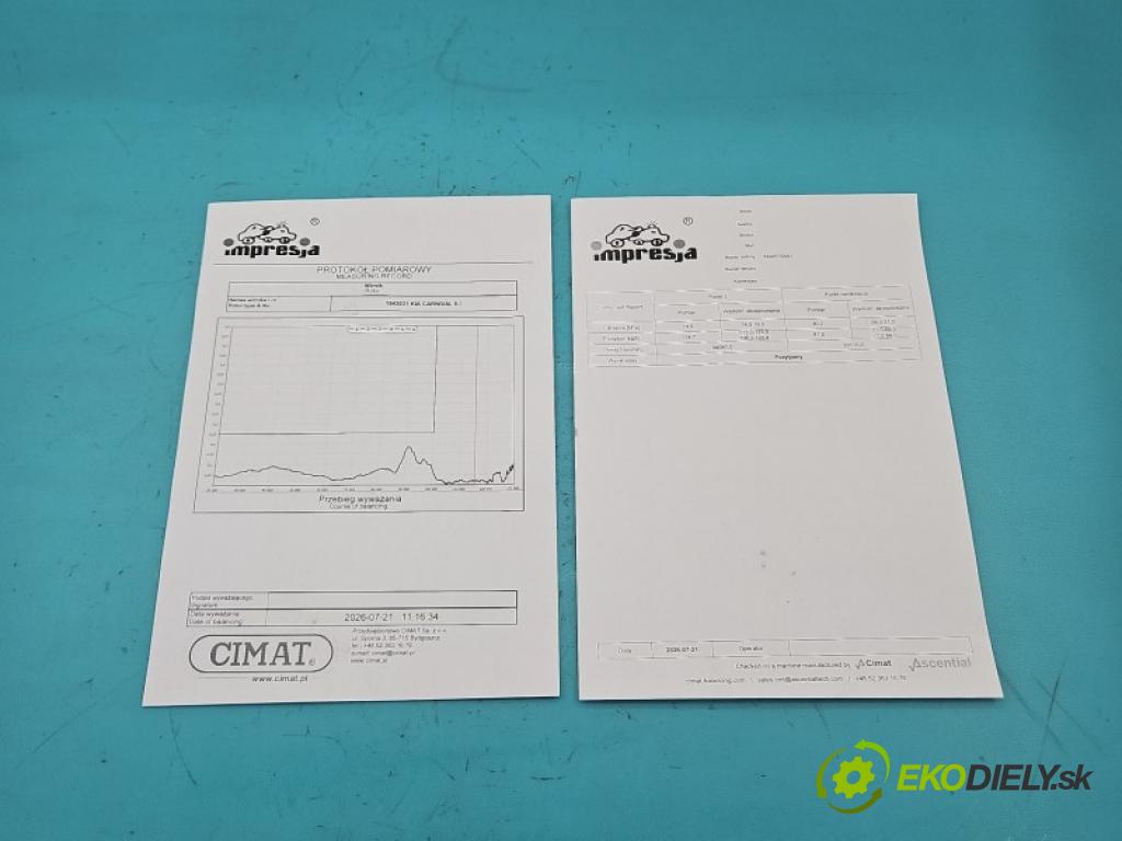 Kia Carnival II 2005-2014 2.9 crdi 185 hp manual 136 kW 2902 cm3 5- Turbodmychadlo repasováno 53049700063