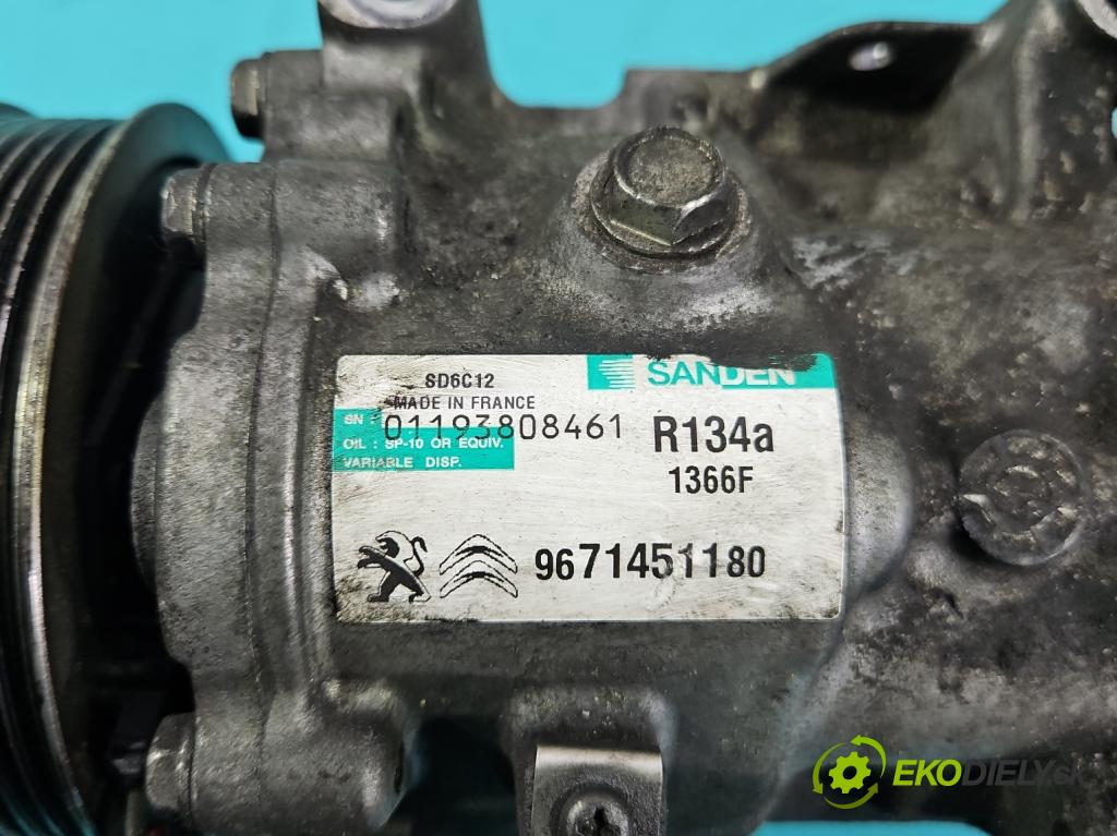 Citroen DS4 11-15 2.0 hdi 163 HP manual 120 kW 1997 cm3 5- Kompresor: klimatizácie 9671451180 (Kompresor klimatizácie)