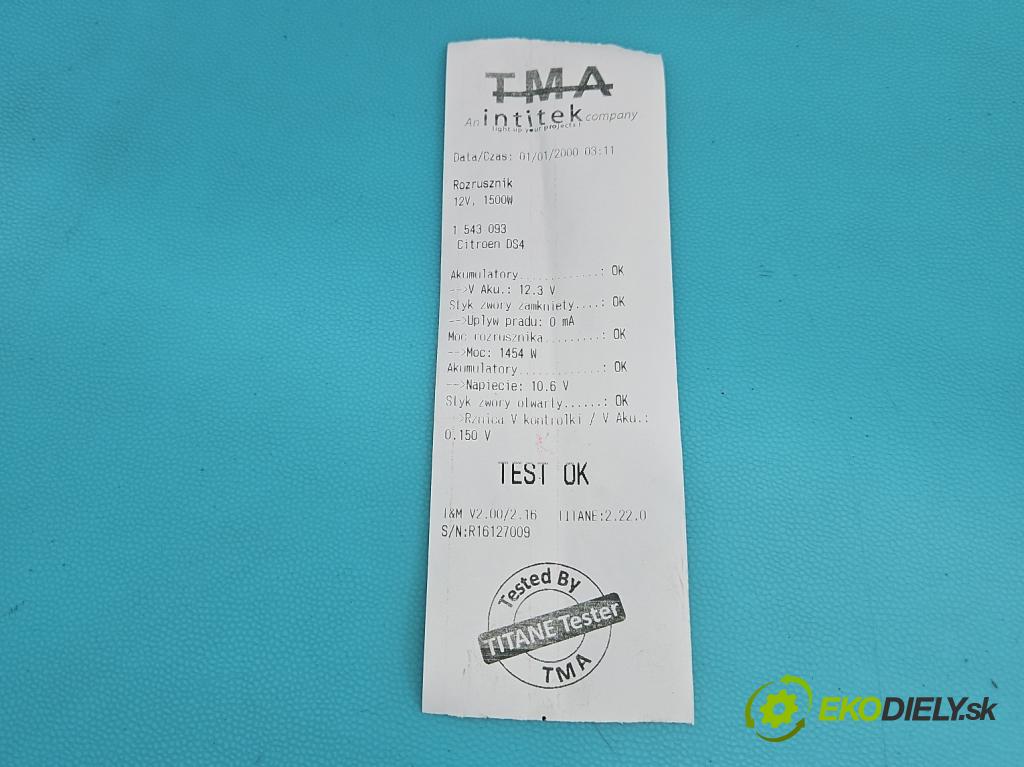 Citroen DS4 11-15 2.0 hdi 163 HP manual 120 kW 1997 cm3 5- štartér 9805058680 (Štartér)