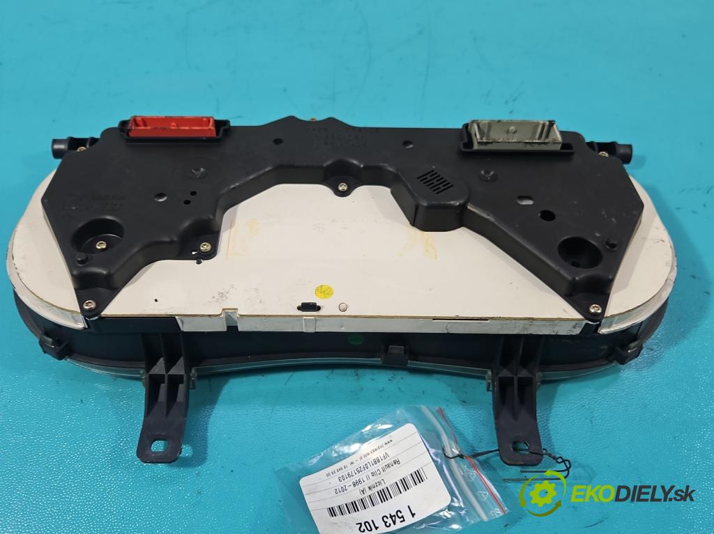 Renault Clio II 1998-2012 1.4 16V 98 hp manual 72 kW 1390 cm3 5- Přístrojová deska 21650176-1 (Přístrojová deska)