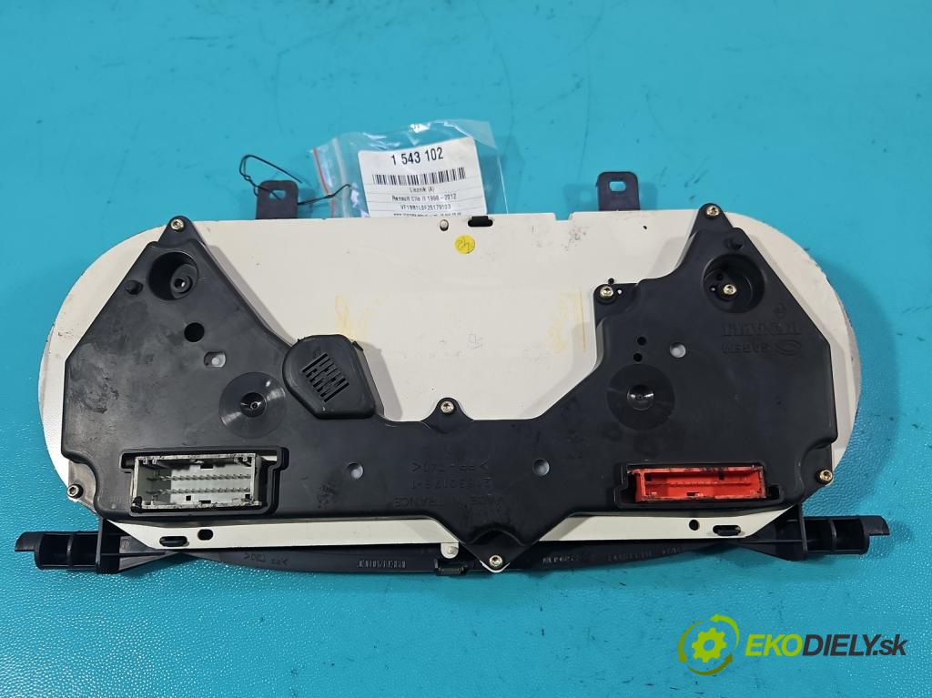 Renault Clio II 1998-2012 1.4 16V 98 hp manual 72 kW 1390 cm3 5- Přístrojová deska 21650176-1 (Přístrojová deska)