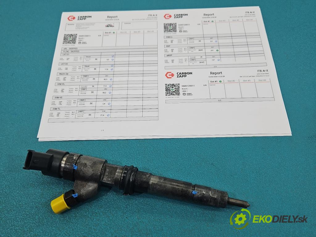 Citroen Jumper II 2006-2014 2.2 hdi 120 hp manual 88 kW 2198 cm3 5- vstřikovač 0445120011 (Vstřikovač paliva)