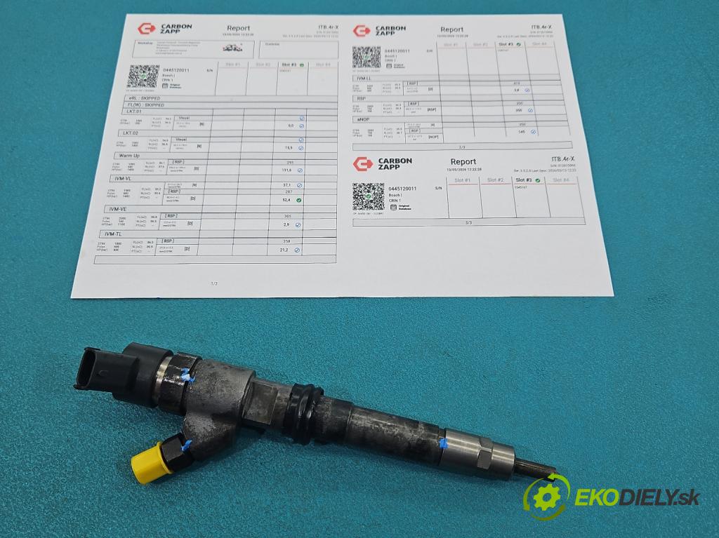 Citroen Jumper II 2006-2014 2.2 hdi 120 hp manual 88 kW 2198 cm3 5- vstřikovač 0445120011 (Vstřikovač paliva)