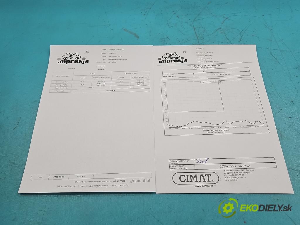 Audi A6 C5 1997-2004 1.9 tdi 110 HP manual 81 kW 1896 cm3 4- turbodúchadlo, turbo repasovaná 717858-7