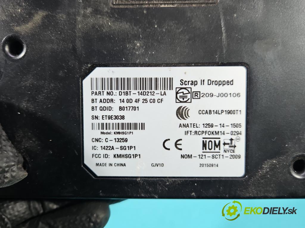 Ford B-Max  1.0 T 101 HP manual 74 kW 998 cm3 5- riadiaca jednotka ostatné D1BT-14D212-LA