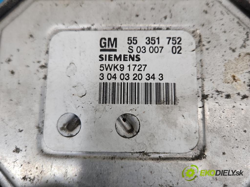 Opel Zafira A 1999-2005 1.8 16V 125 HP manual 92 kW 1796 cm3 5- riadiaca jednotka motora 55351752