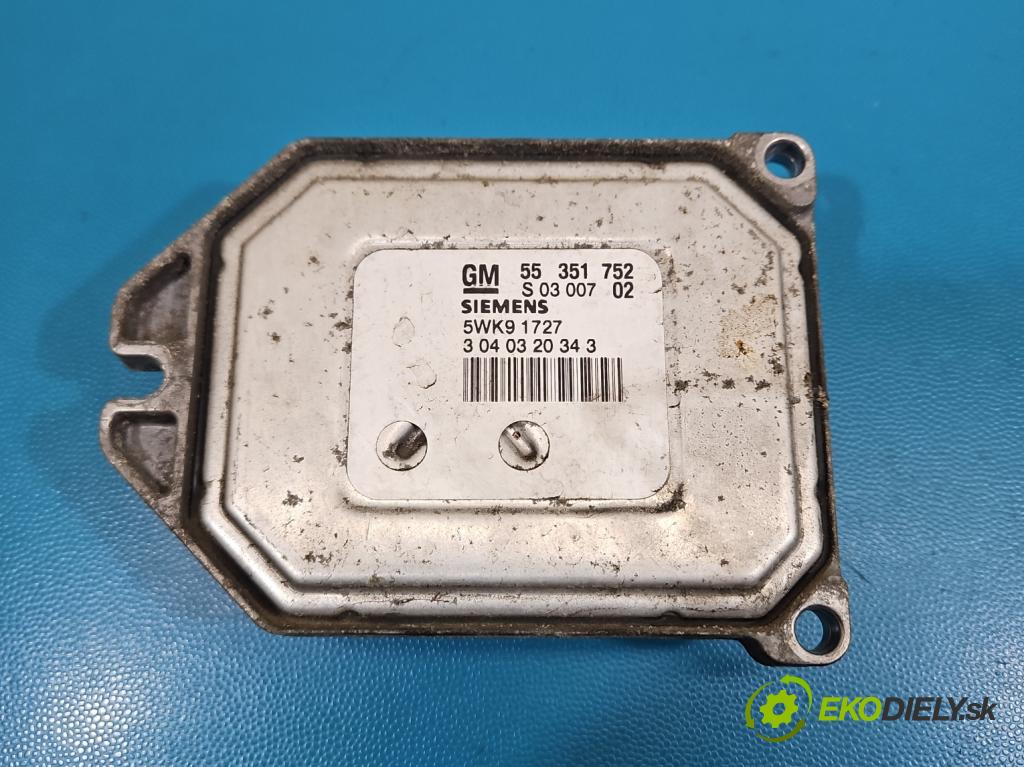 Opel Zafira A 1999-2005 1.8 16V 125 HP manual 92 kW 1796 cm3 5- riadiaca jednotka motora 55351752