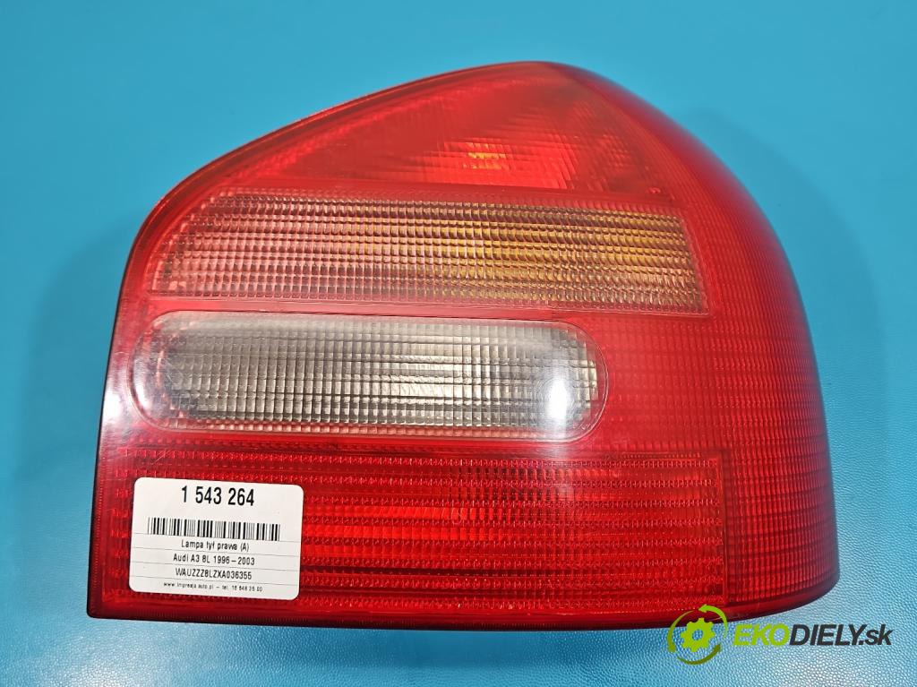 Audi A3 8L 1996-2003 1.6 SR 101 HP manual 74 kW 1595 cm3 3- svetlo / reflektor zadné pravé  (Kľučka dverí ostatné)
