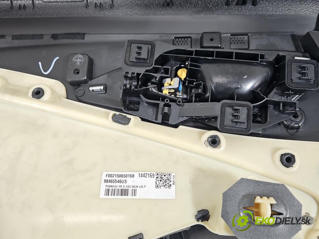 Opel Grandland 2017–2024 1.2 T 131 HP manual 96 kW 1199 cm3 5- Čalounictví: dvere zadné pravé 98465546