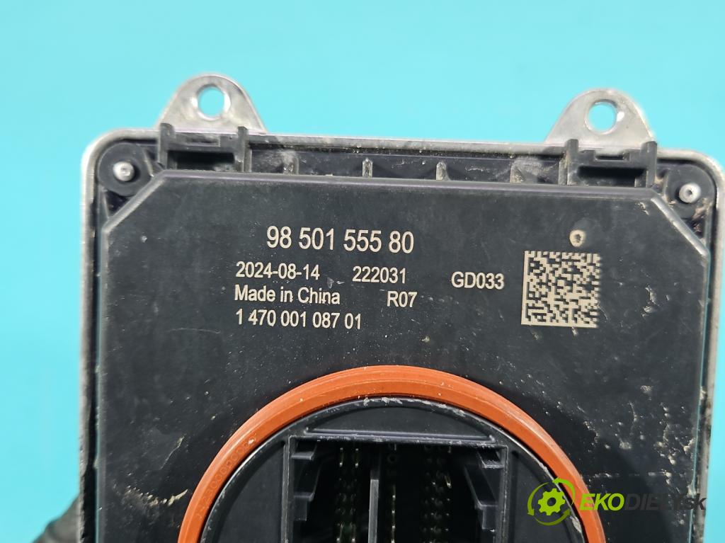 Opel Grandland 2017–2024 1.2 T 131 HP manual 96 kW 1199 cm3 5- střídač: xenon 9850155580 (Riadiaca jednotka xenónu)