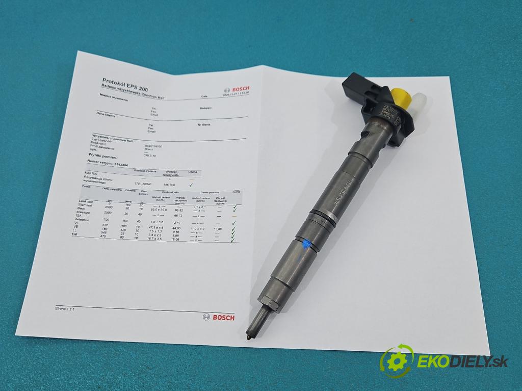 Vw Passat CC 2008-2016 2.0 tdi 170 hp manual 125 kW 1968 cm3 4- vstřikovač 0445116030 (Vstřikovač paliva)