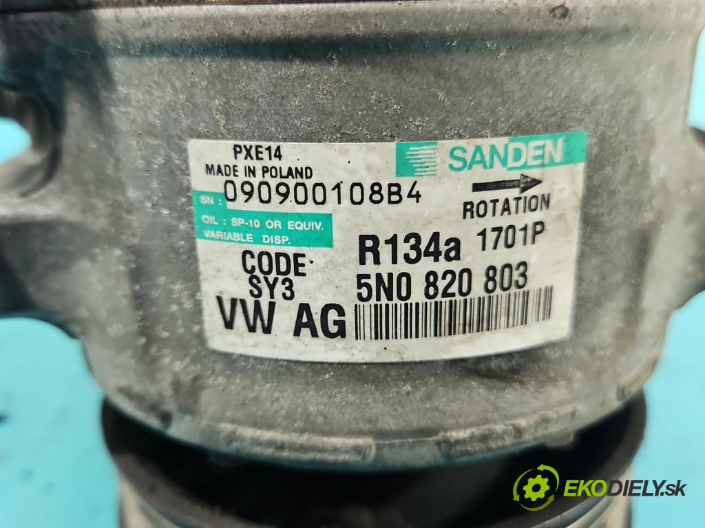 Vw Passat CC 2008-2016 2.0 tdi 170 HP manual 125 kW 1968 cm3 4- Kompresor: klimatizácie 5N0820803 (Kompresor klimatizácie)