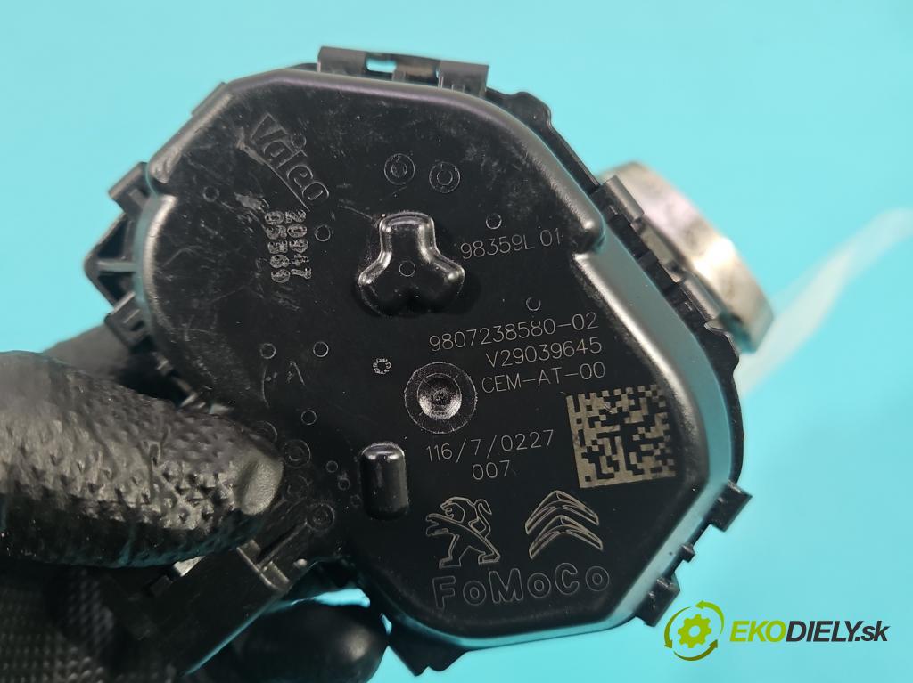 Peugeot 208 I 2012-2019 1.6 hdi 75 HP manual 55 kW 1560 cm3 5- klapka 9807238580 (Škrtiaca klapka)