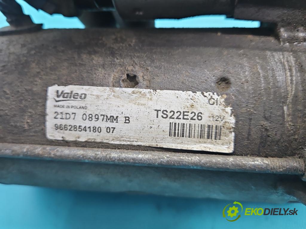 Peugeot 208 I 2012-2019 1.6 hdi 75 HP manual 55 kW 1560 cm3 5- štartér 9662854180 (Štartér)