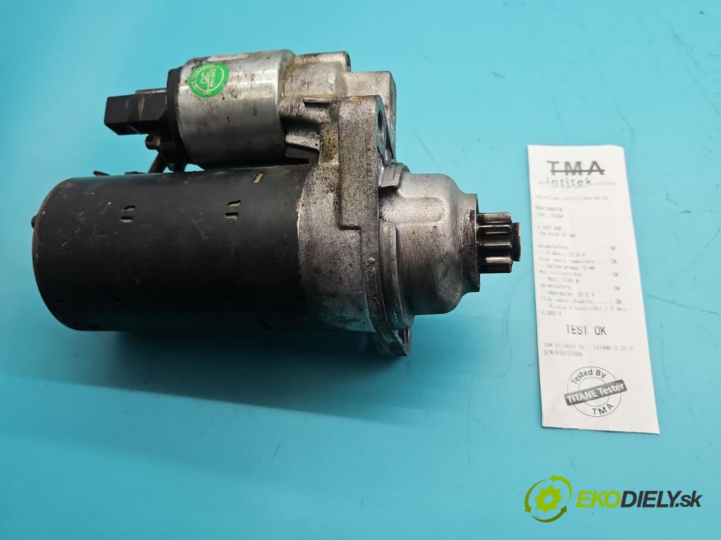 Vw Polo IV 9N 2001-2009 1.9 sdi 64 hp manual 47 kW 1896 cm3 5- startér:  (Startér)
