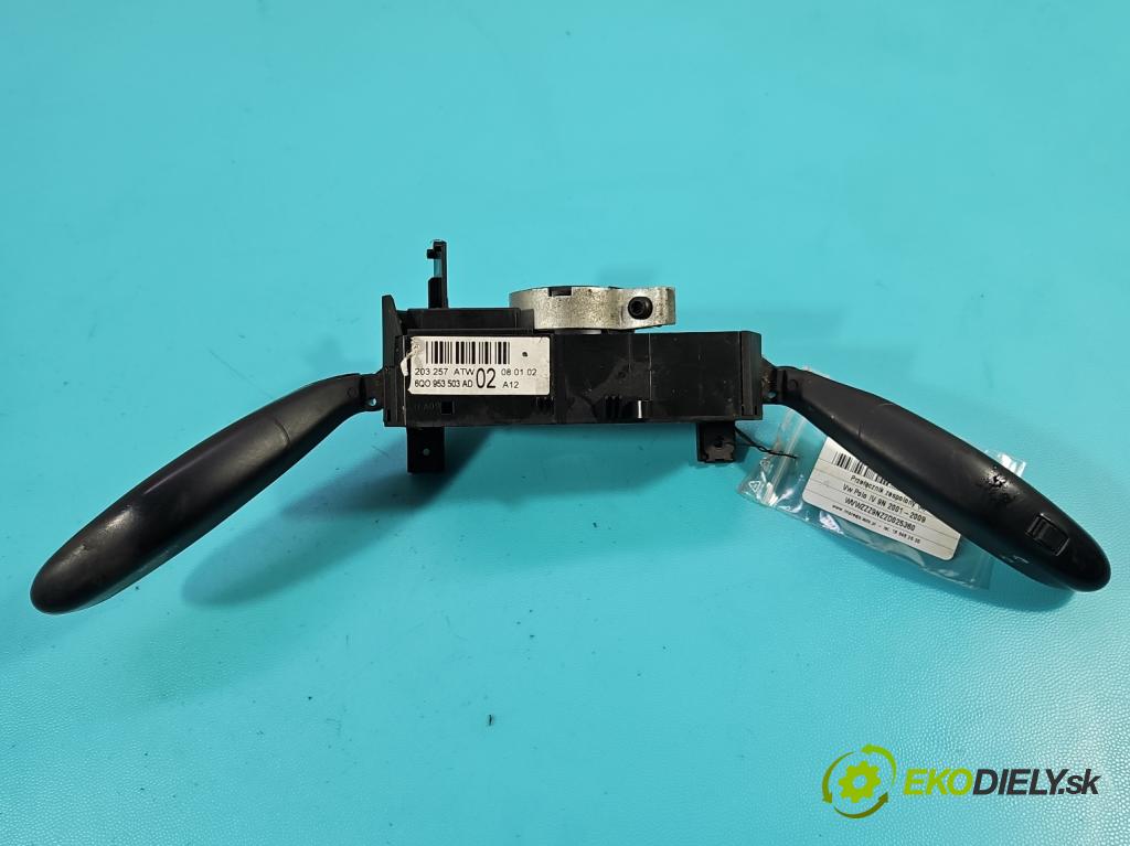 Vw Polo IV 9N 2001-2009 1.9 sdi 64 HP manual 47 kW 1896 cm3 5- prepínač komplex: 6Q0953503AD (Prepínacie páčky pod volantom)