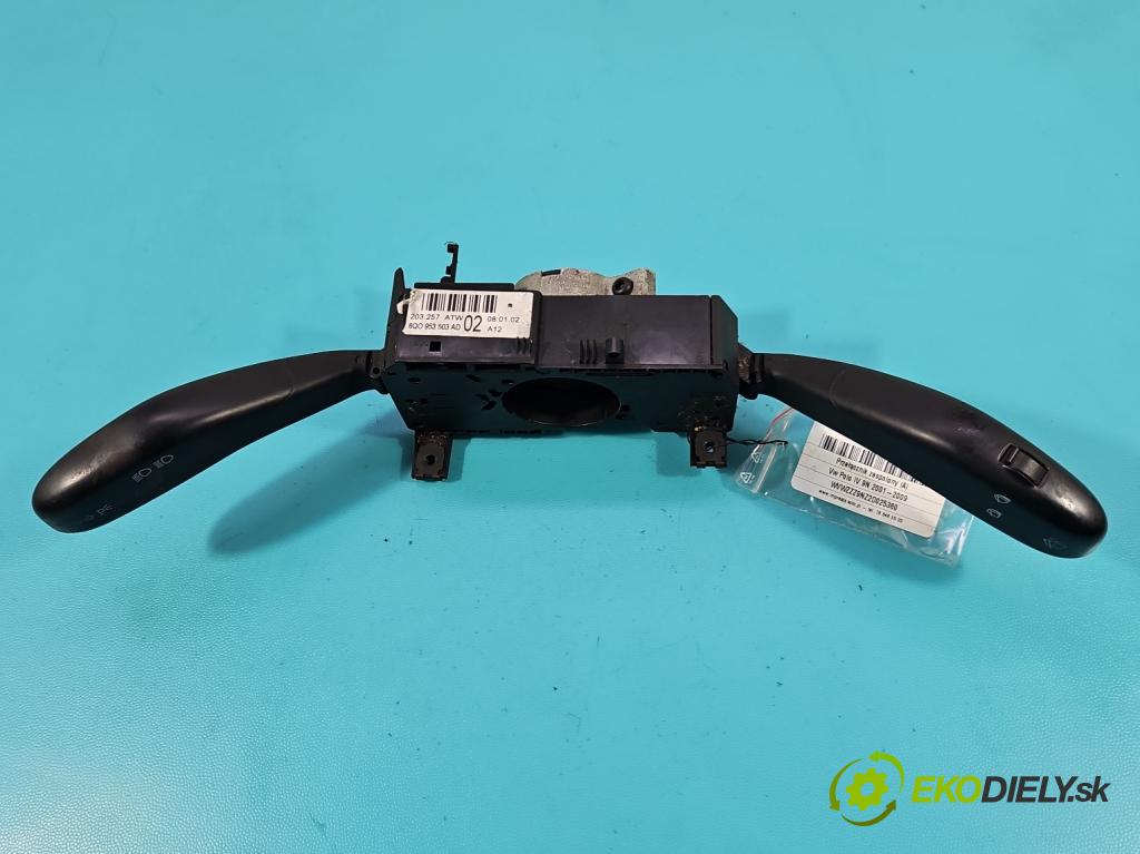 Vw Polo IV 9N 2001-2009 1.9 sdi 64 HP manual 47 kW 1896 cm3 5- prepínač komplex: 6Q0953503AD (Prepínacie páčky pod volantom)