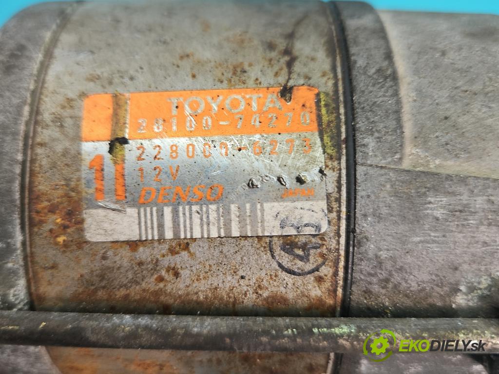 Toyota Avensis Verso 2001-2009 2.0 vvti 150 hp manual 110 kW 1998 cm3 5- startér: 28100-74270 (Startér)