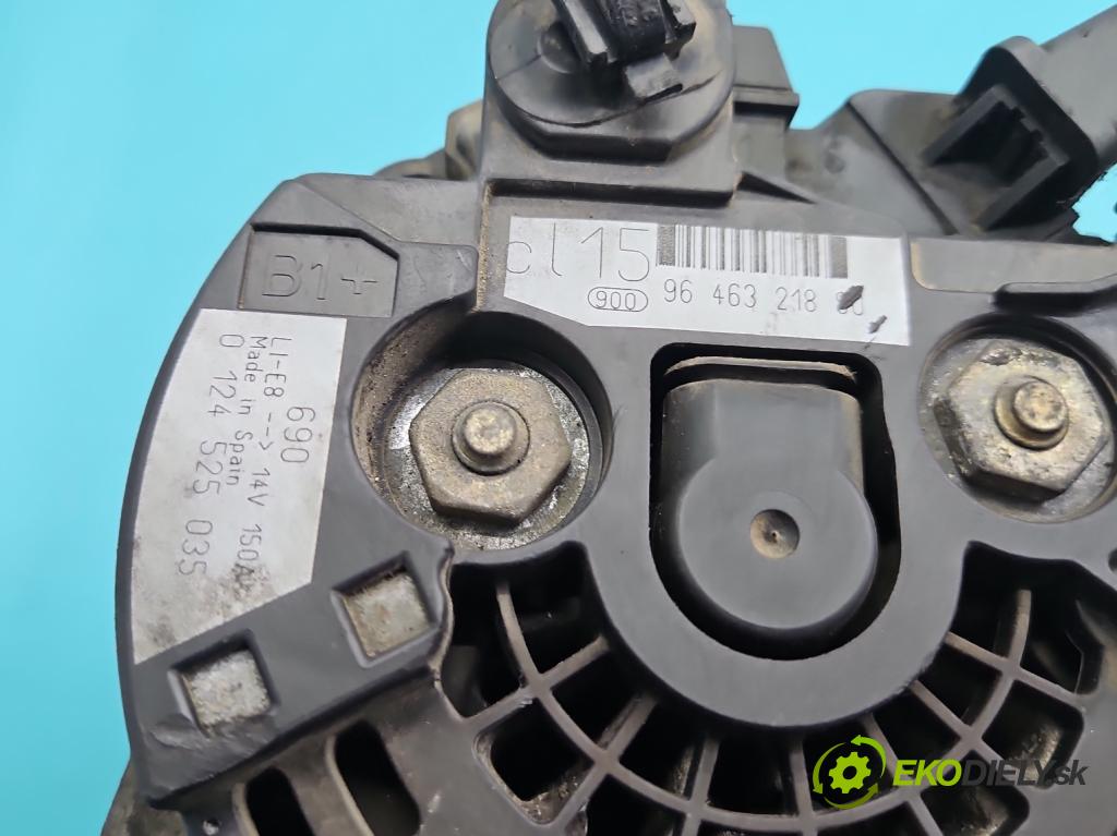 Citroen C4 I 2004-2011 1.6 hdi 90 HP manual 66.2 kW 1560 cm3 5- Alternator 0124525035 (Alternátor)