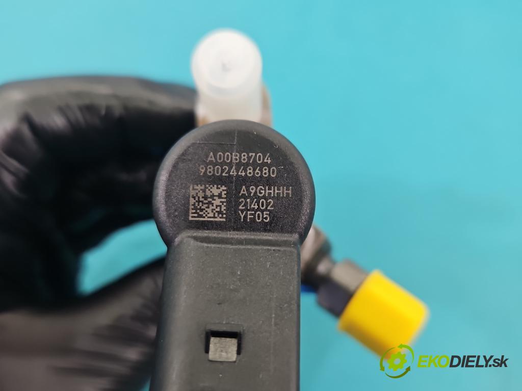 Peugeot 5008 I 2009-2017 1.6 hdi 111KM manual 82 kW 1560 cm3 5- vstřikovač 9802448680 (Vstřikovač paliva)