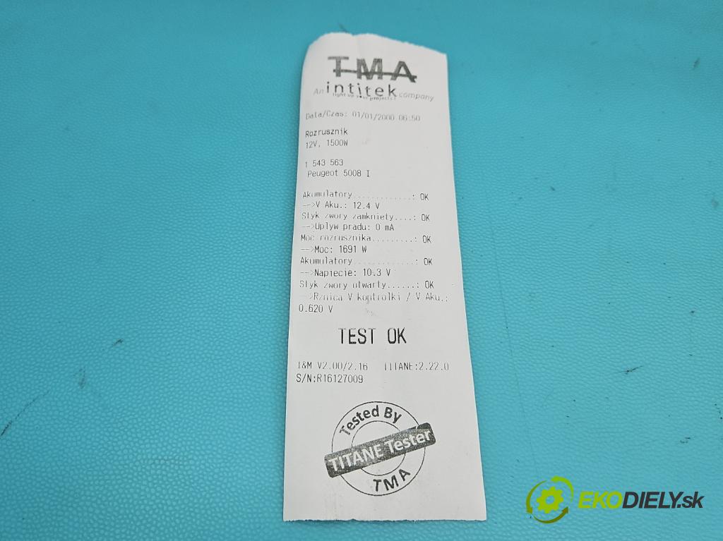 Peugeot 5008 I 2009-2017 1.6 hdi 111KM manual 82 kW 1560 cm3 5- štartér 9662854180 (Štartér)