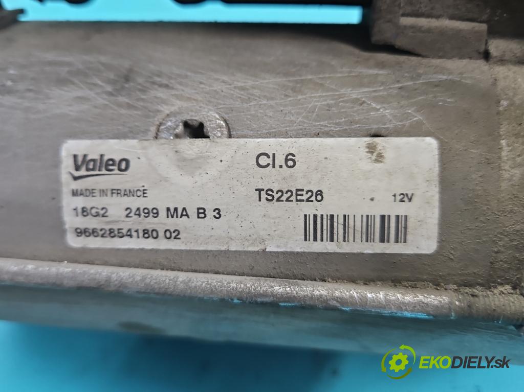 Peugeot 5008 I 2009-2017 1.6 hdi 111KM manual 82 kW 1560 cm3 5- štartér 9662854180 (Štartér)