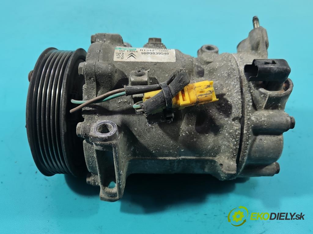 Peugeot 5008 I 2009-2017 1.6 hdi 111KM manual 82 kW 1560 cm3 5- Kompresor: klíma 9800839580 (Kompresor klimatizace)