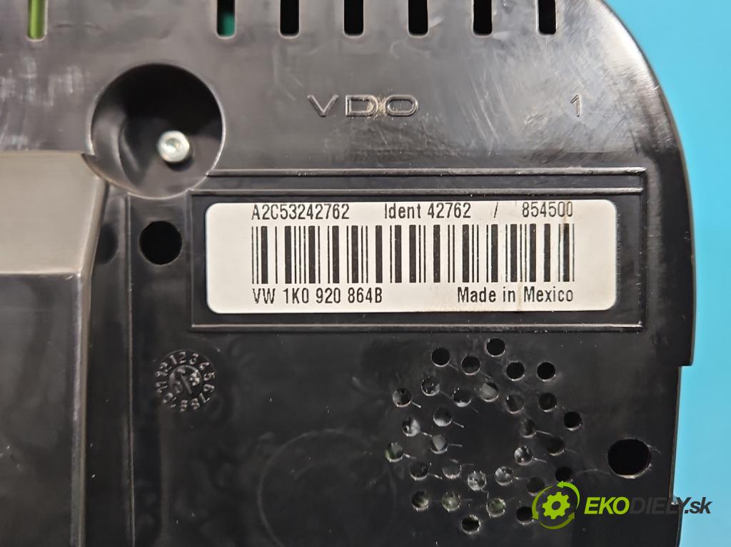 Vw Jetta V 2005-2010 1.9 tdi 105 HP manual 77 kW 1896 cm3 4- prístrojovka/ budíky 1K0920864B (Prístrojová doska)