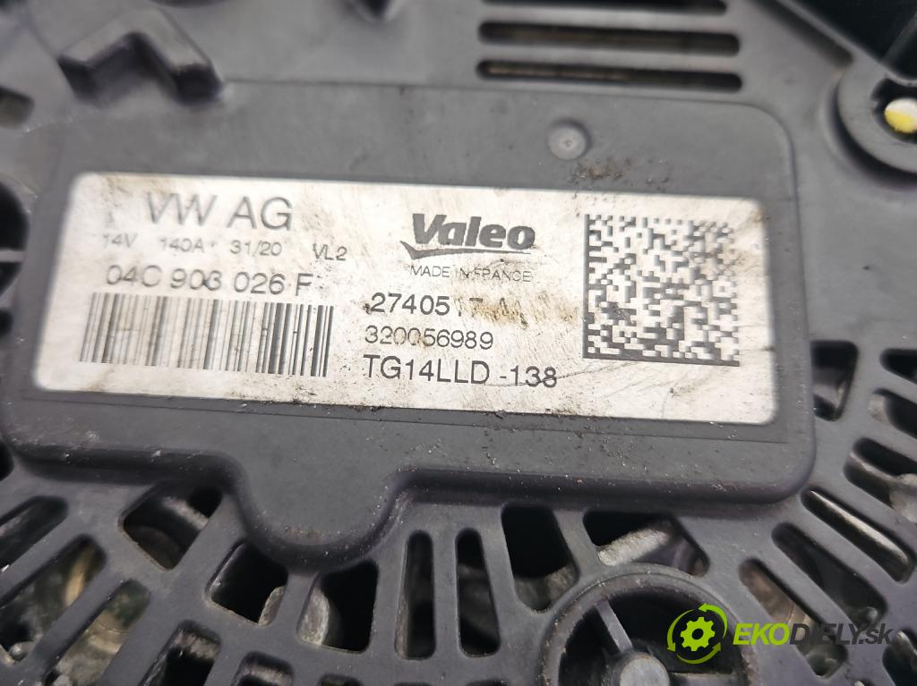 Vw Up 1.0 MPI 60 HP manual 44 kW 999 cm3 3- Alternator 04C903026F (Alternátor)
