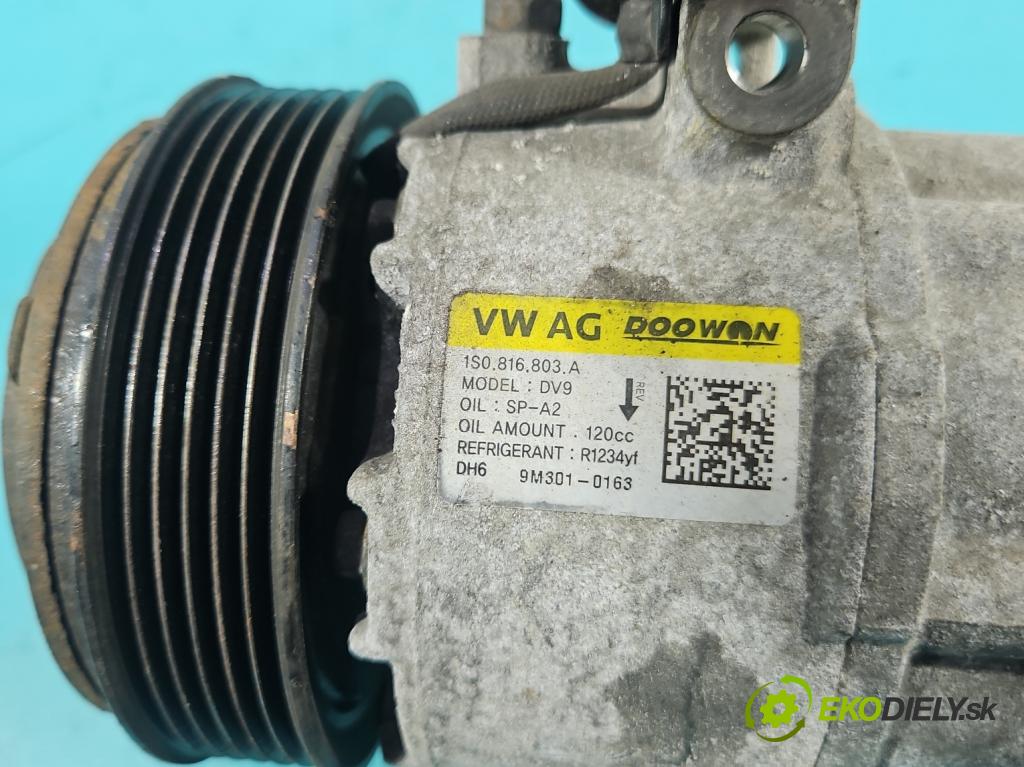 Vw Up! 1.0 MPI 60 hp manual 44 kW 999 cm3 3- Kompresor: klíma 1S0816803A (Kompresor klimatizace)