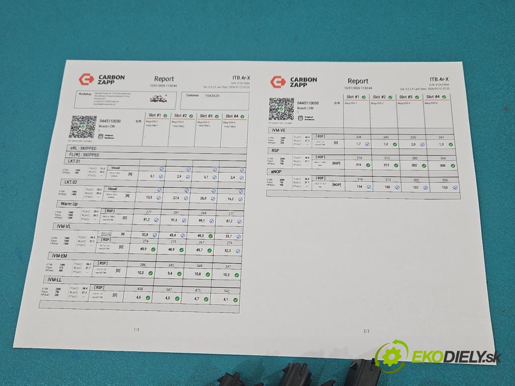 Rover 75 2.0 cdt 131 HP manual 96 kW 1951 cm3 4- vstrek komplet 0445110030