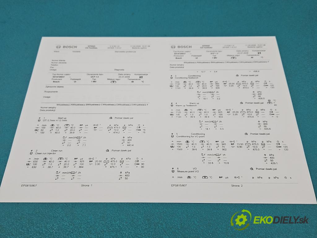 Vw Polo IV 9N 2001-2009 1.9 tdi 101 HP manual 74 kW 1896 cm3 5- vstrekovacie čerpadlo 0414720037 (Vstrekovač paliva)