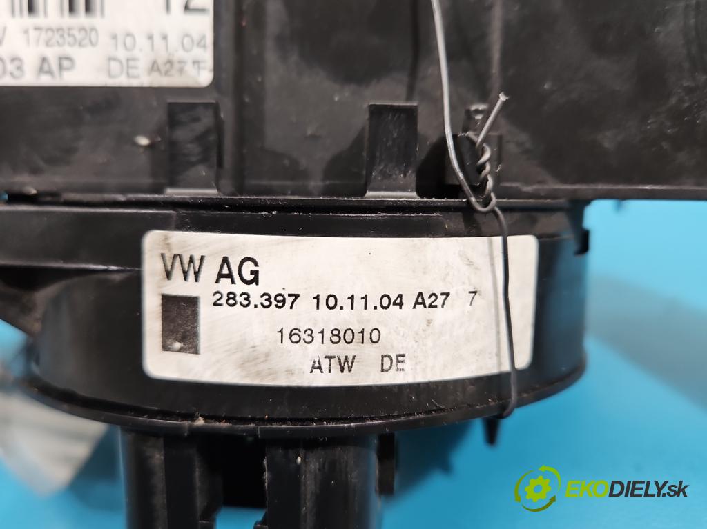 Vw Polo IV 9N 2001-2009 1.9 tdi 101 HP manual 74 kW 1896 cm3 5- prepínač komplex: 6Q0953503AP (Prepínacie páčky pod volantom)