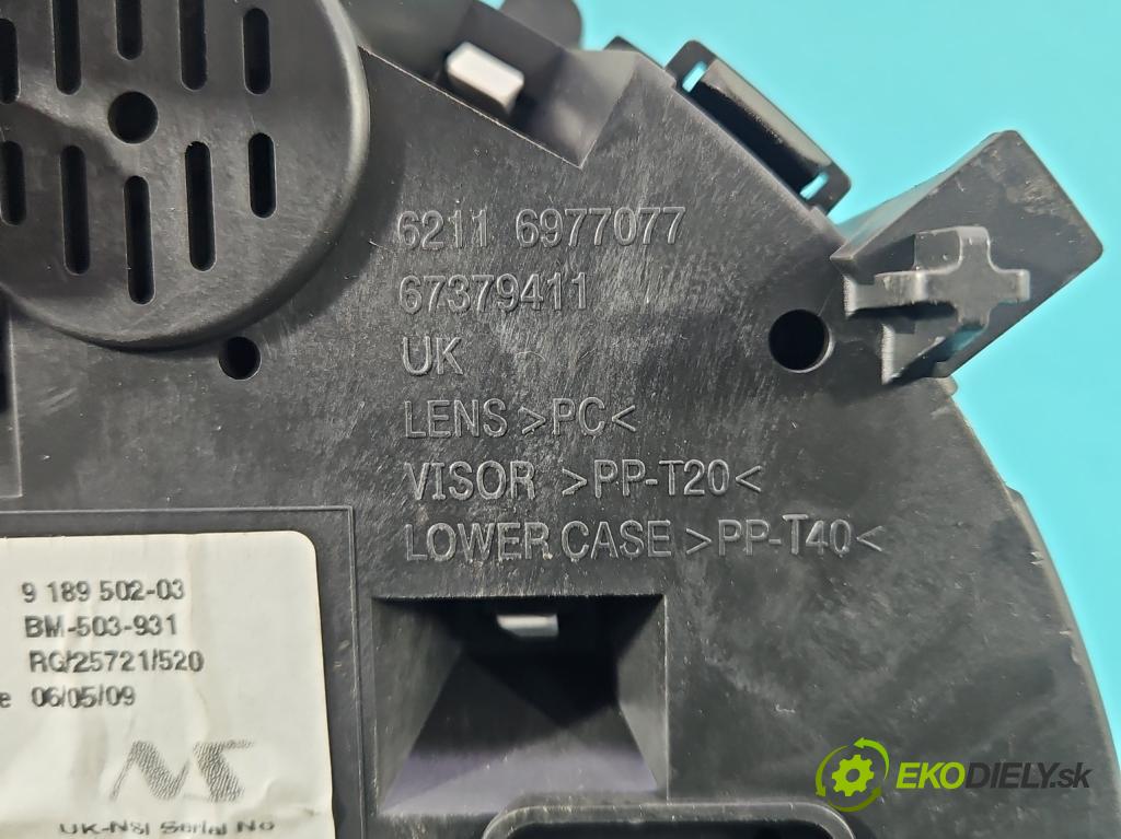 Mini One II 2006-2013 1.4 16V 95 HP manual 70 kW 1397 cm3 3- prístrojovka/ budíky 9189502-03 (Prístrojová doska)