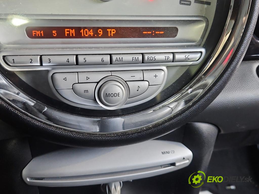 Mini One II 2006-2013 1.4 16V 95 HP manual 70 kW 1397 cm3 3- Radio originál 3454566