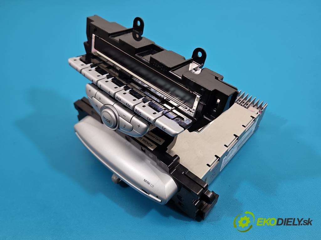 Mini One II 2006-2013 1.4 16V 95 HP manual 70 kW 1397 cm3 3- Radio originál 3454566