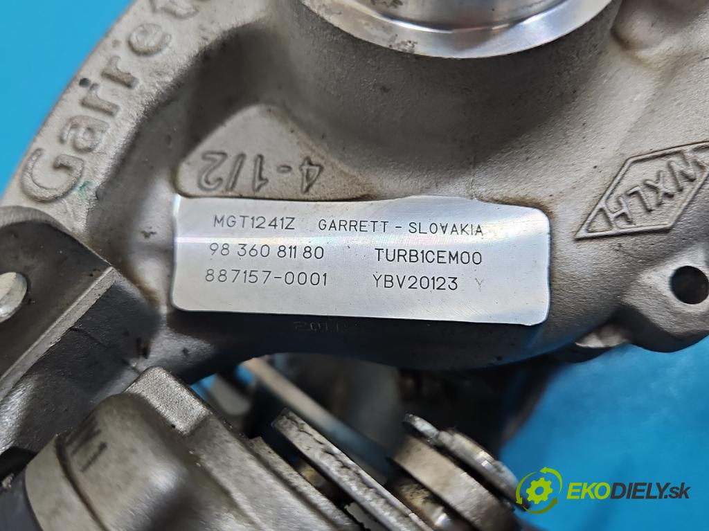 Peugeot 2008 II 2019- 1.2 12V 131 HP automatic 96 kW 1199 cm3 5- turbodúchadlo, turbo 887157-1 (Turbodúchadlo (kompletné))