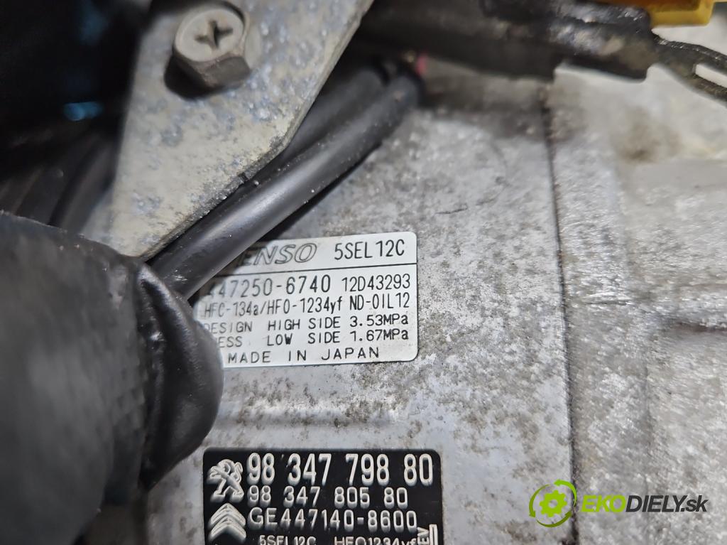 Peugeot 2008 II 2019- 1.2 12V 131 hp automatic 96 kW 1199 cm3 5- Kompresor: klíma 447250-6740 (Kompresor klimatizace)