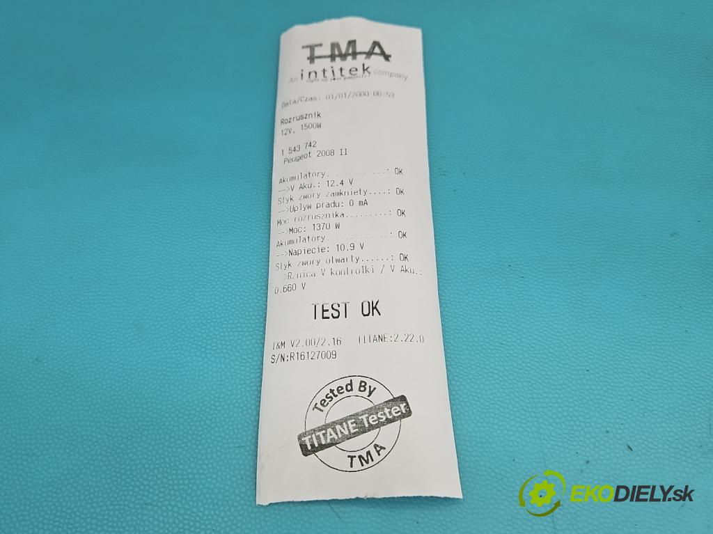 Peugeot 2008 II 2019- 1.2 12V 131 HP automatic 96 kW 1199 cm3 5- štartér 9830507480 (Štartér)