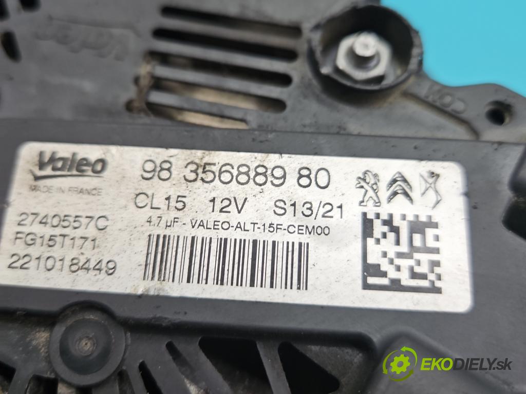 Peugeot 2008 II 2019- 1.2 12V 131 HP automatic 96 kW 1199 cm3 5- Alternator 9835688980 (Alternátor)